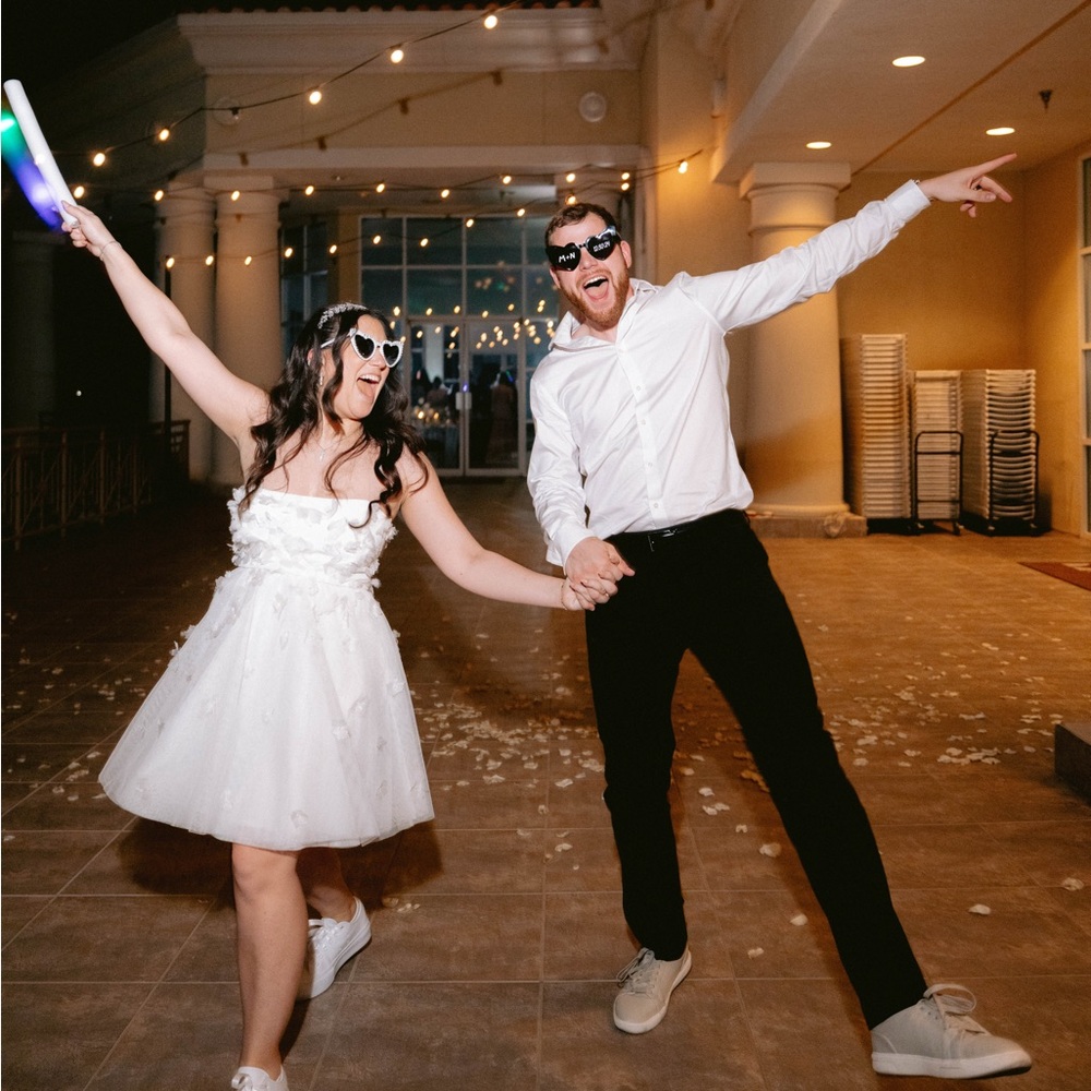 BHLDN Cleo Square-Neck Puff-Sleeve Mini Dress